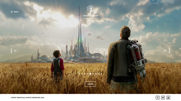 Company website Shootgroup, internal page №1