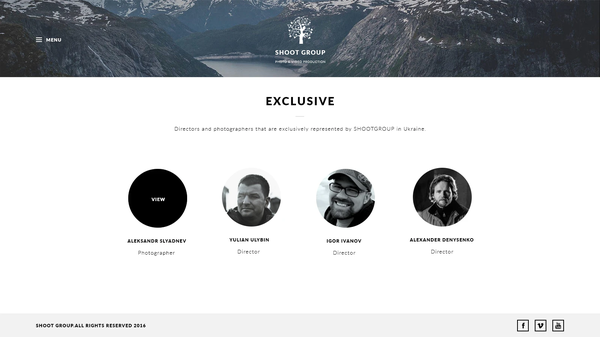 Company website Shootgroup, internal page №4