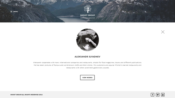 Company website Shootgroup, internal page №5