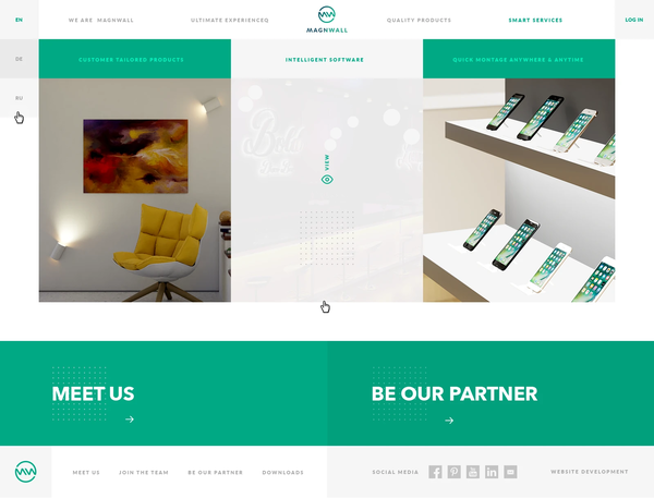 Corporate website MAGNWALL, internal page №2