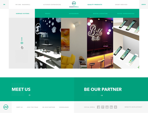 Corporate website MAGNWALL, internal page №4
