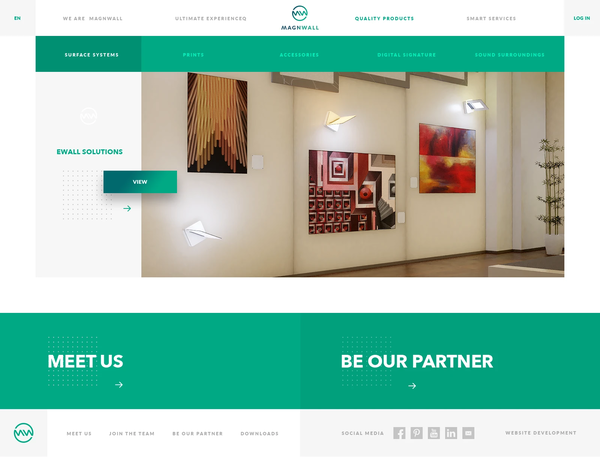 Corporate website MAGNWALL, internal page №7