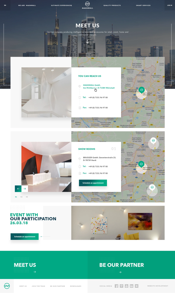 Corporate website MAGNWALL, internal page №10