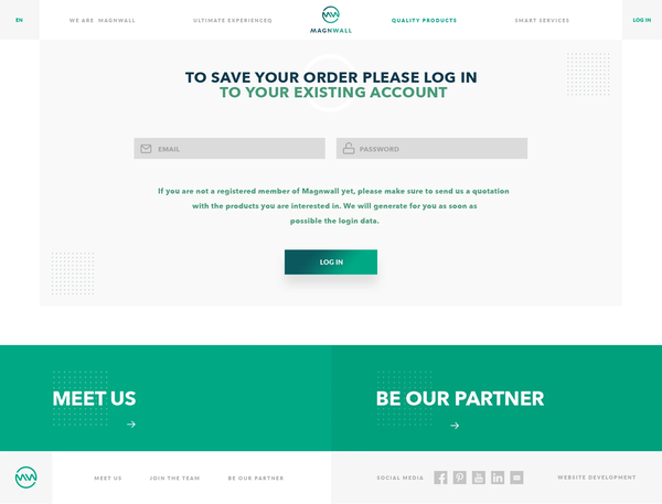 Corporate website MAGNWALL, internal page №11