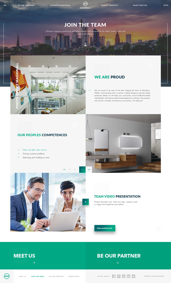 Corporate website MAGNWALL, internal page №12
