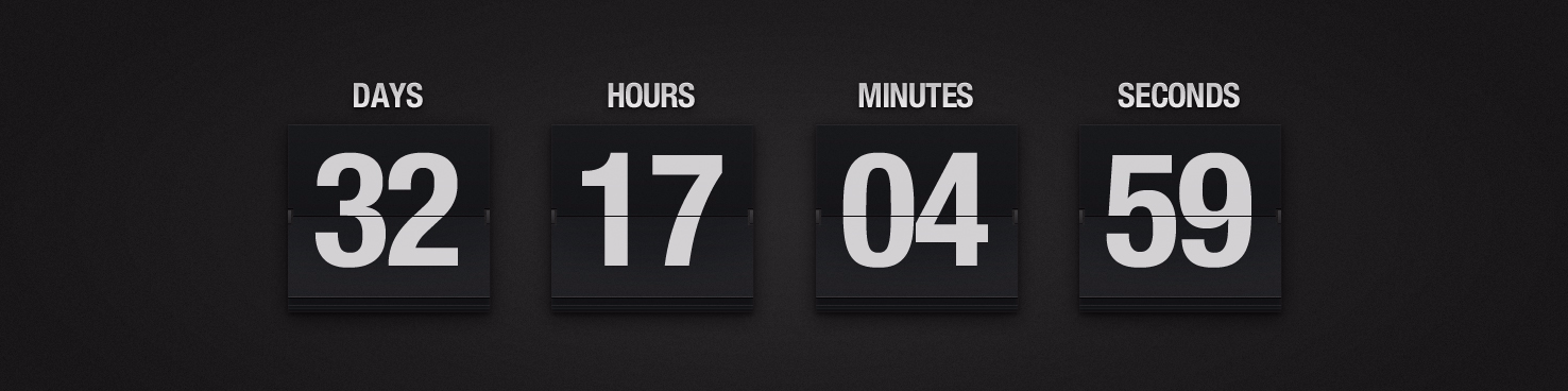 jQuery.countdown — отсчёт времени до события