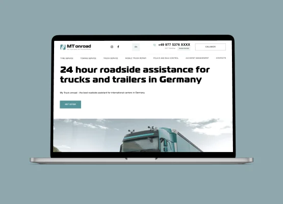 Business card site development for track assistance – MT Onroad