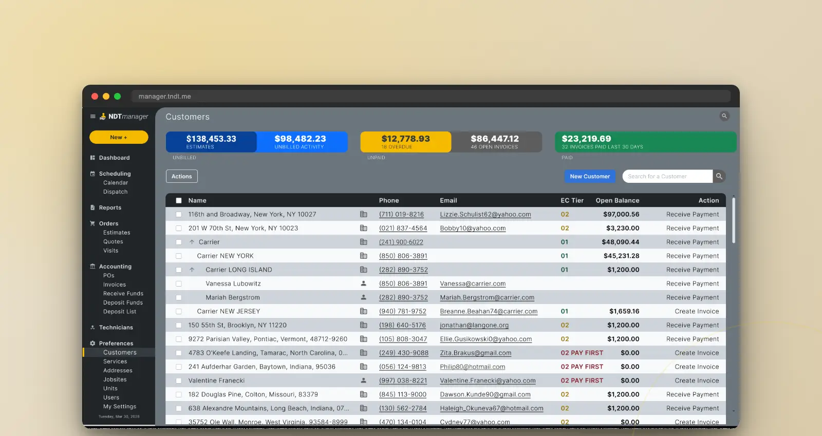 Customer Base with Financial History